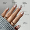 Picture of Glamnetic Press On Nails - Hailey | Glossy, Semi-Transparent, Short Almond Nails, Reusable | 15 Sizes - 30 Nail Kit with Glue