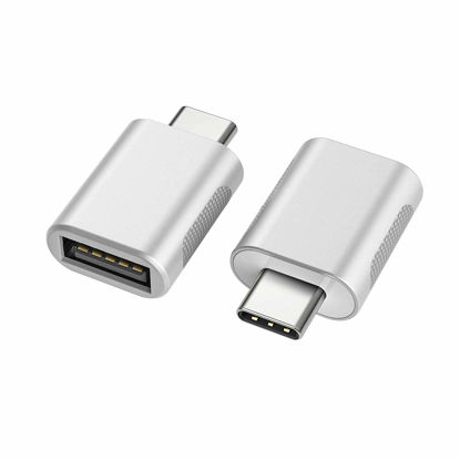 Picture of nonda USB C to USB Adapter(2 Pack),USB-C to USB 3.0 Adapter, Thunderbolt 3 to USB Female Adapter OTG for MacBook Pro 2019,MacBook Air 2020,iPad Pro 2020 ,More Type-C Devices(Silver)