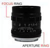 Picture of Brightin Star 50mm F1.4 Big Aperture APS-C Manual Focus Mirrorless Camera Lens, Fit for Sony Alpha ZV-E10, A7IV, A6400, A7II, A7SIII, A7III, A7C, A6600, A6100, A7RIV, A6000, A7RIII (Black)