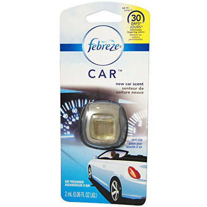 Picture of Febreze Car Vent Clips Air Freshener and Odor Eliminator, New Car Scent - 8 Pieces