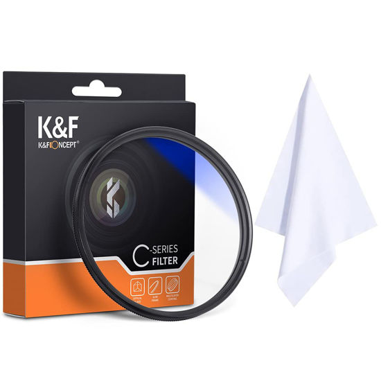 Picture of K&F Concept 72mm Polarizer Filter, CPL Polarizing Filter, Reduce Glare/Better Contrast/Ultra-Slim, for Camera Lens + Cleaning Cloth