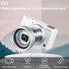 Picture of Wide Angle Lens for Sony ZV1, ULANZI WL-1 ZV1 18mm Wide Angle/ 10X Macro 2-in-1 Additional Lens for Sony ZV1 Camera (White)