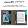 Picture of kwmobile Case Compatible with Barnes & Noble Nook Glowlight 4 / 4e - Case PU Leather Cover with Magnet Closure, Stand, Strap, Card Slot - Cosmic Nature Blue/Grey/Black