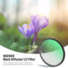 Picture of NEEWER 49mm Black Diffusion 1/2 Filter Mist Dreamy Cinematic Effect Filter Ultra Slim Water Repellent Scratch Resistant HD Optical Glass, 30 Layers Nano Coatings for Video/Vlog/Portrait Photography