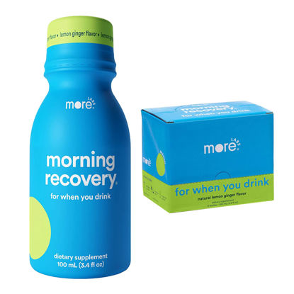 Picture of Morning Recovery Electrolyte, Milk Thistle Drink Proprietary Formulation to Hydrate While Drinking for Morning Recovery, Highly Soluble Liquid DHM, Lemon Ginger, Pack of 6