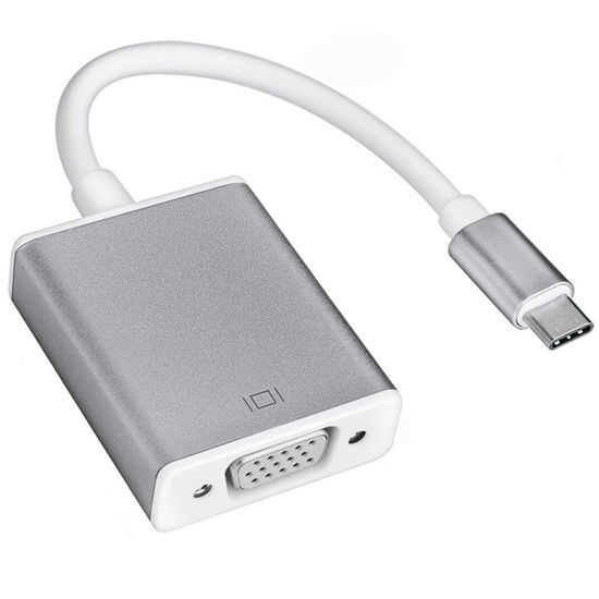 Picture of Bincolo USB Type-C to VGA Adapter, USB-C to VGA, Thunderbolt 3 to VGA Adapter Compatible with MacBook, MacBook Pro, MacBook Air, iMac, XPS, Yoga and More