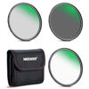 Picture of NEEWER 55mm Lens Filter Kit ND8 ND64 CPL Filter Set， Neutral Density+Circular Polarizer Filter Kit with 30 Layers Nano Coating/HD Optical Glass/Water Repellent/Scratch Resistant/Ultra Slim/Filter Bag