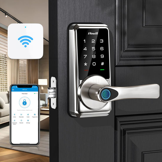GetUSCart- WiFi Smart Deadbolt Lock, Zowill Fingerprint Door Lock