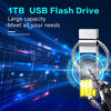 Picture of Lucktiger 1TB USB Flash Drive | Waterproof Large Data Storage USB Memory Stick | High Speed Portable Jump Drive Pen Drive Come with Keychain Flash Drive