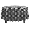 Picture of Exquisite 6-Pack Premium Plastic Tablecloth 84 Inch Round Plastic Table Cover - Checkered