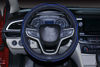 Picture of Mayco Bell Microfiber Leather Car Small Steering Wheel Cover (14''-14.25'', Black Dark Blue)