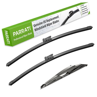 Picture of PARRATI® High Performance Premium All-Season Automotive Windshield Wipers with Rear Wiper Blades Replacement for Subaru Ascent 2019-2021,Easy DIY Install 26"+20"+14" (Set of 3)