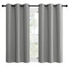 Picture of NICETOWN Silver Grey Thermal Insulated Grommet Blackout Curtains, Kids Window Drape Panel for Nursery, Privacy Short Curtains (2 Panels, W42 x L48 -Inch)