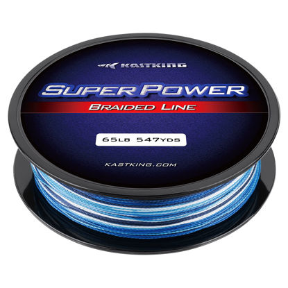 Picture of KastKing Superpower Braided Fishing Line, Blue Camo, 20LB, 547 Yds