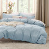 Picture of Bedsure Sky Blue Duvet Cover Queen Size - Soft Prewashed Queen Duvet Cover Set, 3 Pieces, 1 Duvet Cover 90x90 Inches with Zipper Closure and 2 Pillow Shams, Comforter Not Included