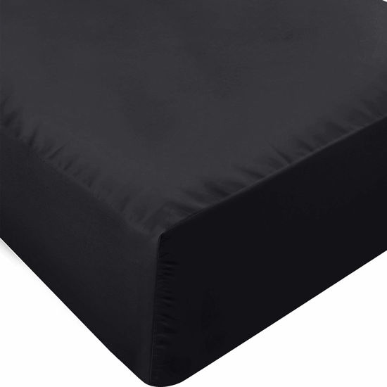 Picture of Utopia Bedding Queen Fitted Sheet - Bottom Sheet - Deep Pocket - Soft Microfiber -Shrinkage and Fade Resistant-Easy Care -1 Fitted Sheet Only (Black)