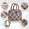 Picture of DALINDA Lunch Bag Lunch Box for Women Men Reusable Insulated Lunch Tote Bag,Leakproof Thermal Cooler Sack Food Handbags Case High Capacity for Travel Work Picnic Beach- Brown