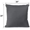 Picture of Utopia Bedding Waterproof Throw Pillow Protector (2 Pack) - 20 x 20 Inches Grey Outdoor Decorative Pillow Covers - Zippered Pillow Encasement - Bed Bug Proof