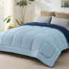 Picture of Bedsure Twin Reversible Comforter Duvet Insert - All Season Quilted Comforters Twin Size, Down Alternative Twin Size Bedding Comforter with Corner Tabs - Blue/Light Blue