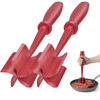 Picture of 2 Pcs Meat Chopper, Upgrade Hamburger Chopper, Premium Heat Resistant Meat Masher for Hamburger Meat, Ground Beef Smasher, Nylon Meat Smasher Tool, Non Stick Mix Chopper, Hamburger Smasher Safe-Red