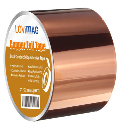 Copper Foil Tape 1/8Inch x 22Yards 4 Rolls with Double Sided Conductive  Adhesive