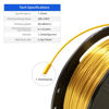 Picture of Flashforge 3D Printer Filament Silk PLA 1.75mm, 3D Printing Filaments 1kg Spool-Dimensional Accuracy +/- 0.02mm, Environmental Friendliness, no Smoke and no Odor (Gold, Silk PLA)