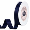 Picture of VATIN 5/8 inch Double Faced Polyester Navy Blue Satin Ribbon -Continuous 25 Yard Spool, Perfect for Wedding Decor, Wreath, Baby Shower,Gift Package Wrapping and Other Projects