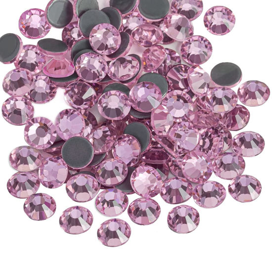 Picture of BEADSLAND Hotfix Rhinestones, 2880pcs Flatback Crystal Rhinestones for Crafts Clothes DIY Decorations, Light Pink, SS6, 1.9-2.1mm