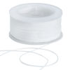 Picture of TONIFUL 0.8mm x 70 Yards White Nylon Cord Satin String for Bracelet Jewelry Making Rattail Macrame Waxed Trim Cord Necklace Bulk Beading Thread Kumihimo Chinese Knot Craft