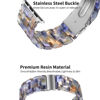 Picture of HOPO Compatible With Apple Watch Band 38mm 40mm 42mm 44mm Thin Light Resin Strap Bracelet With Stainless Steel Buckle Replacement For iWatch Series 8 7 6 5 4 3 2 1 SE (Ocean Blue/Silver,42/44/45/49mm)