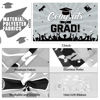 Picture of Silver Black Graduation Party Decorations 2023,Class of 2023 Graduation Party Supplies Include Congrats Grad Banner, Grad Backdrop, Porch Sign,Balloons,Foil Number 2023 for Graduation Party Supplies