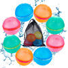 Picture of TIZIKCON Reusable Water Balloons with Mesh Bag, Latex-Free Silicone Quick Self-Sealing Water Splash Bomb for Kids Adults Water Game, Bath Toy, Pool Toy, Summer Party Supplies(8PCS）