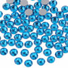 Picture of beadsland Flat Back Crystal Rhinestones Round Gems for Nail Art and Craft Glue Fix,Capri Blue (1.3-1.4mm) SS3/1440pcs