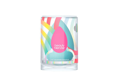 Picture of The BEAUTYBLENDER AQUAMARINE Blender Makeup Sponge for blending liquid Foundations, Powders and Creams. Flawless, Professional Streak Free Application Blend, Vegan, Cruelty Free and Made in the USA