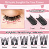 Picture of Cluster Lashes, 72 Pcs Individual Lashes, Lash Clusters DIY Eyelash Extension, Super Thin Band Reusable Soft & Comfortable (Infatuation-D-14mm)