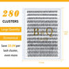 Picture of Lash Clusters 30D-0.07D-10-18MIX Individual Lashes 280 Clusters False Eyelash 30D 40D 50D Lash Clusters Extensions Individual Lashes Cluster DIY Eyelash Extensions at Home (30D-0.07D,10-18MIX)