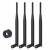 Picture of Bingfu Dual Band WiFi 2.4GHz 5GHz 5.8GHz 6dBi MIMO RP-SMA Male Antenna (4-Pack) for WiFi Router Wireless Network Card USB Adapter Security IP Camera Video Surveillance Monitor