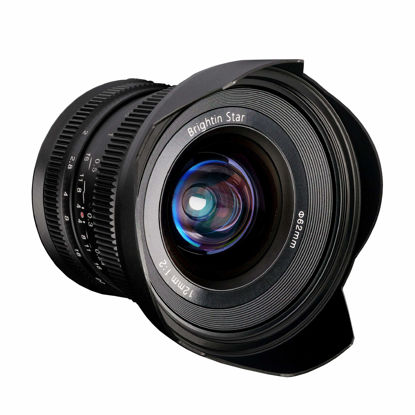 Picture of Brightin Star 12mm F2.0 Ultra Wide-Angle Big Aperture APS-C Manual Focus Mirrorless Cameras Lens, Fit for Panasonic Olympus Micro4/3 G7, G85, GX9, G7KS, EPM1/2, EM1, E-P1/P2/P3/P5, PL 1/2/3/5/6