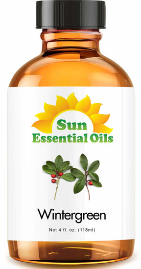 Picture of Sun Essential Oils 4oz - Wintergreen Essential Oil - 4 Fluid Ounces