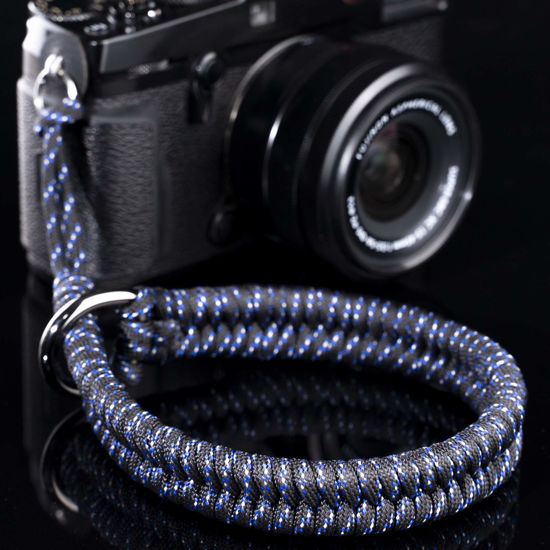 Picture of Qiang Ni Camera Wrist Strap: Blue Paracord Camera Hand Strap for Dslr or Mirrorless Cameras - Camera Wrist for Photographers Quick Release