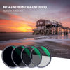 Picture of K&F Concept 72mm Fixed ND Lens Filter Kit, Neutral Density ND4 ND8 ND64 ND1000 Filter Set with 28 Layers Multi-Coated HD Optical Glass and 4-Filter Pouch