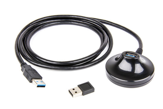 Picture of USB Fingerprint Reader and Extension Cable Combo for Windows Hello Biometrics (Side-Facing Reader and Cable)