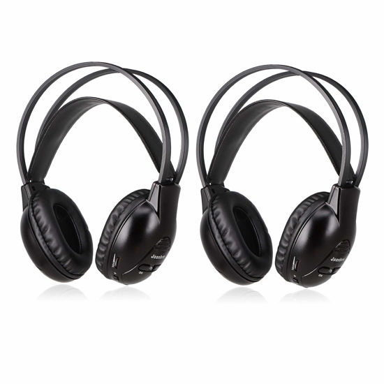 Picture of Joanbro Infrared Wireless Car Headphones for Town & Country, Sienna, Sequoia, Odyssey, Grand Caravan, Durango, Tahoe, Suburban, Yukon (XL), Acadia, Escalade, Pathfinder, Quest, Enclave, uConnect VES