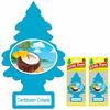 Picture of LITTLE TREES Car Air Freshener | Hanging Paper Tree for Home or Car | Caribbean Colada | 12 Pack