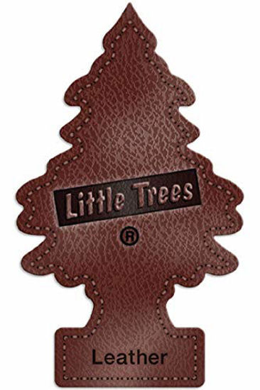 Picture of LITTLE TREES Car Air Freshener | Hanging Paper Tree for Home or Car | Leather | 3 Pack