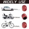 Picture of JUSTTOP 4 Pack Handmade Crystal Rhinestone Car Tire Valve Stem Caps, Car Wheel Tire Valve, Attractive Dustproof Bling Car Accessories, Universal for Cars, Trucks and Motorcycles-Red