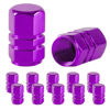 Picture of JUSTTOP Car Tire Valve Stem Caps, 12pcs Air Caps Cover, Universal for Cars, SUVs, Bike, Trucks and Motorcycles-Purple