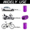 Picture of JUSTTOP Car Tire Valve Stem Caps, 12pcs Air Caps Cover, Universal for Cars, SUVs, Bike, Trucks and Motorcycles-Purple