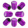 Picture of Tire Valve Stem Caps - Tire Air Caps Cover 8 Pack N2 Nitrogen Logo Corrosion Resistant Premium Alloy Universal for Car Truck Motorcycle Bike-Purple