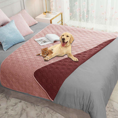 Picture of Ameritex Waterproof Dog Bed Cover Pet Blanket for Furniture Bed Couch Sofa Reversible